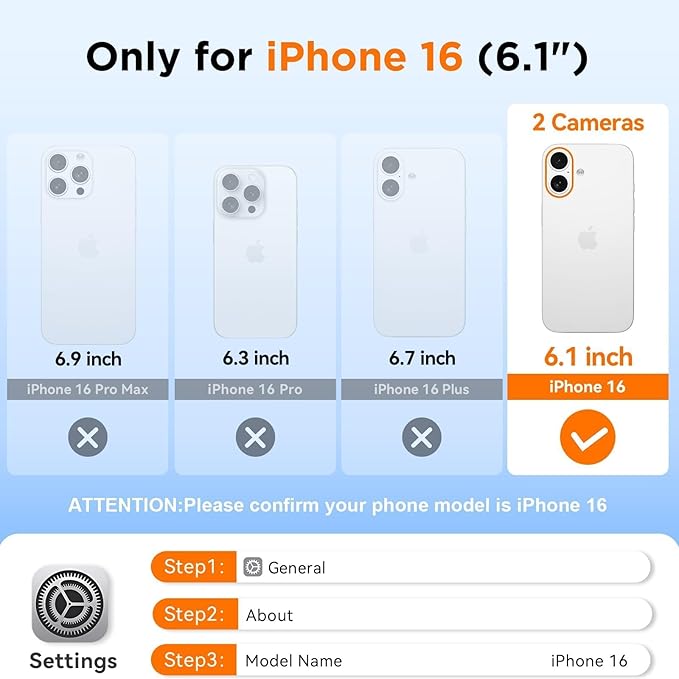 WIFORT for iPhone 16 Waterproof Case, [IP68 Underwater] [Blue Light Filter Lens] [15FT Military Shockproof], Fit for Magsafe Full Body Magnetic Frosted Phone Case with Lanyard, 6.1" Black