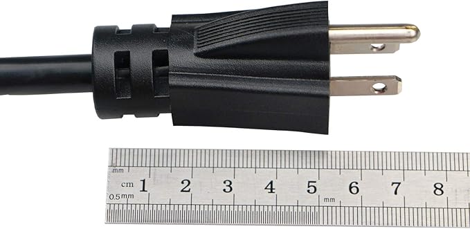 10Feet Outdoor Extension Cord,105℃ Temperature Resistant 15Amp Big Plug Anti-Load 14AWG 3 Prong Heavy Duty Tools Equipment Power Extension Cord (3.1Meters,Black)
