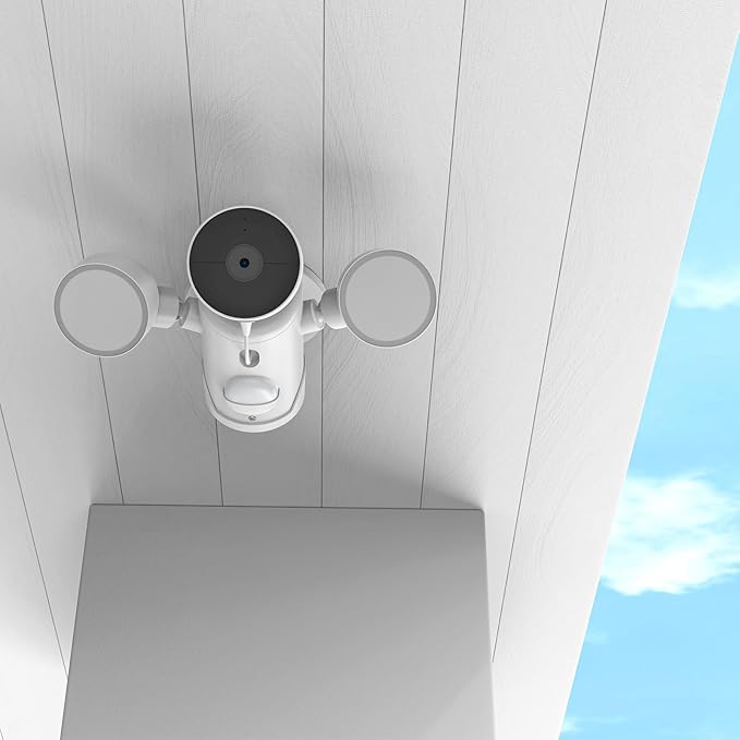 Eave Mount for Google Nest Cam with Floodlight - Outdoor Floodlight Security Camera Bracket (White)
