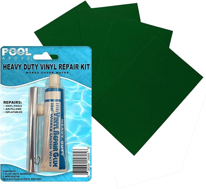 Heavy Duty Vinyl Repair Patch Kit | Vinyl Cement Adhesive Glue and Colored Patches for Inflatables Boat Raft Kayak Air Beds Inflatable Mattress Hole Repair