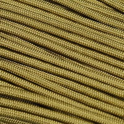 The Paracord Store | Type III 550 Paracord - 100 FT Hank, Gold | Heavy Duty 7 Strand Tactical Paracord - USA Made Nylon Outdoor Parachute Cord for Camping, Fishing & More - Survival Cord