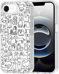 MOSNOVO for iPhone 17e Case/iPhone 16e Case, Shockproof Military-Grade Protection 6.6ft Drop Tested, Clear Phone Case for iPhone 16e / iPhone 17e, Doodle Dog Design