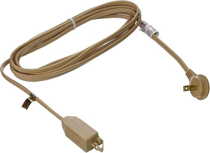 Woods Slimline 16/2 Flat Plug Extension Cord, 13ft, Beige, 2240