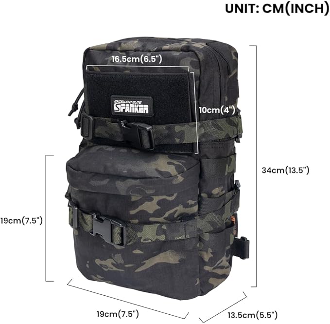 EXCELLENT ELITE SPANKER Tactical MOLLE Hydration Backpack Water Bladder Carrier Pack for Tactical Vest Backpack Plate Carrier