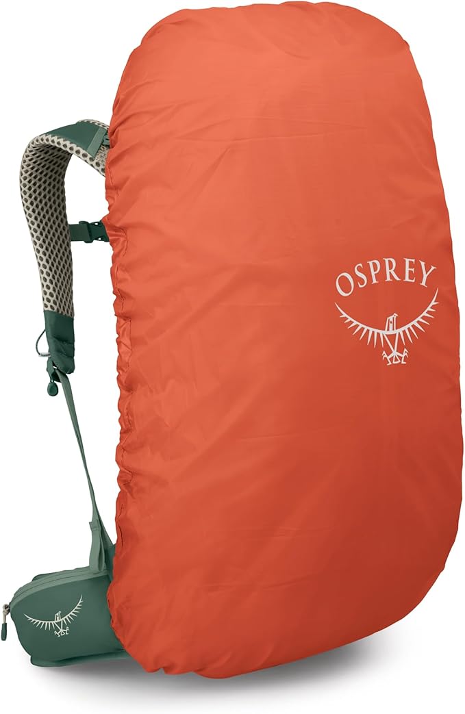 Osprey Stratos 36L Men's Hiking Backpack - Lightweight Backpacking Pack with Waterproof Raincover - Camping Bag, Pine Leaf