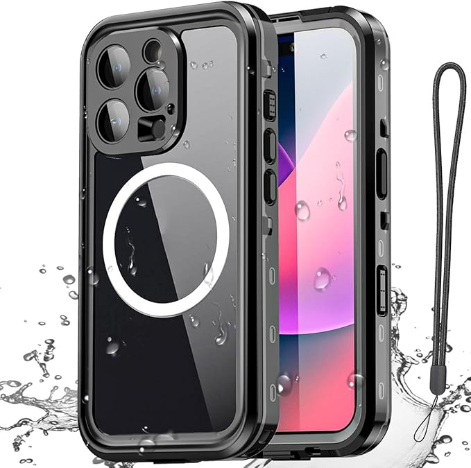 AICase Waterproof Case for iPhone 16 Pro(6.3") with MagSafe Clear Water Proof,Snowproof,Dustproof and Shockproof,IP68 Real 360 Full Body Protection Fully Sealed Underwater Cover for iPhone 16 Pro