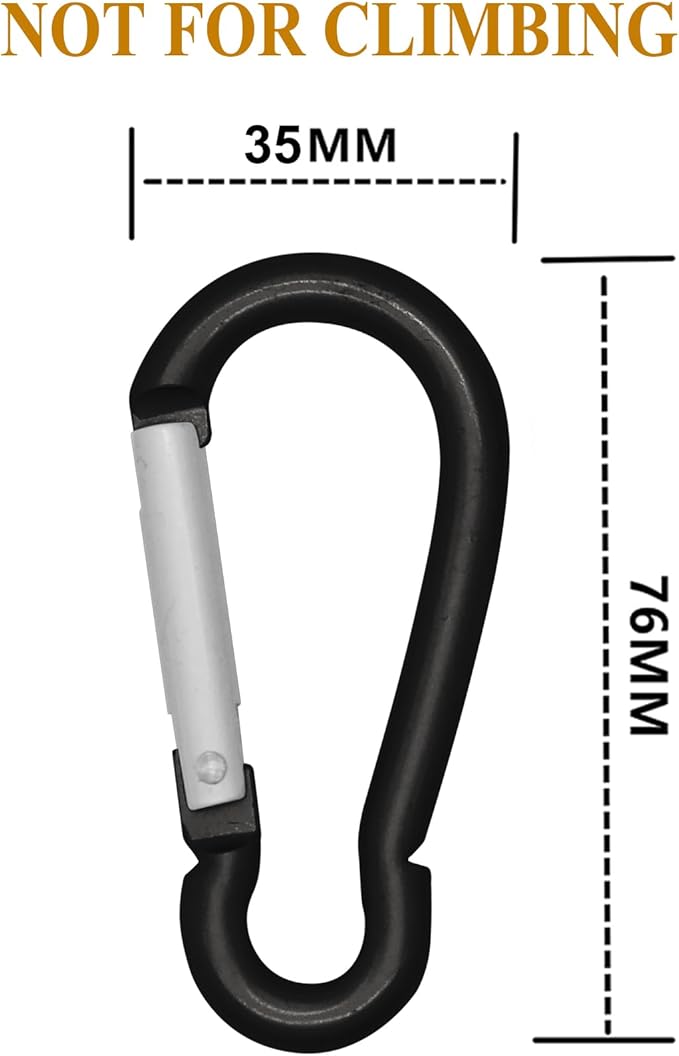LESHIRY Large Carabiners Keychain 3" Aluminum D Shape Premium Durable D-Ring Carabiner Clip Hook Camping Accessories Snap Link Key Chain Durable Improved Design