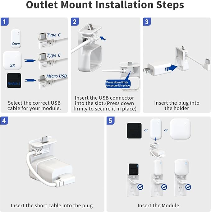 Blink Outdoor 4th Gen Camera Mount, 2Pack Weatherproof Housing and 360 Degrees Adjustable Bracket with Sync Module Mount for Blink Outdoor Camera System (White, Cameras not Included)