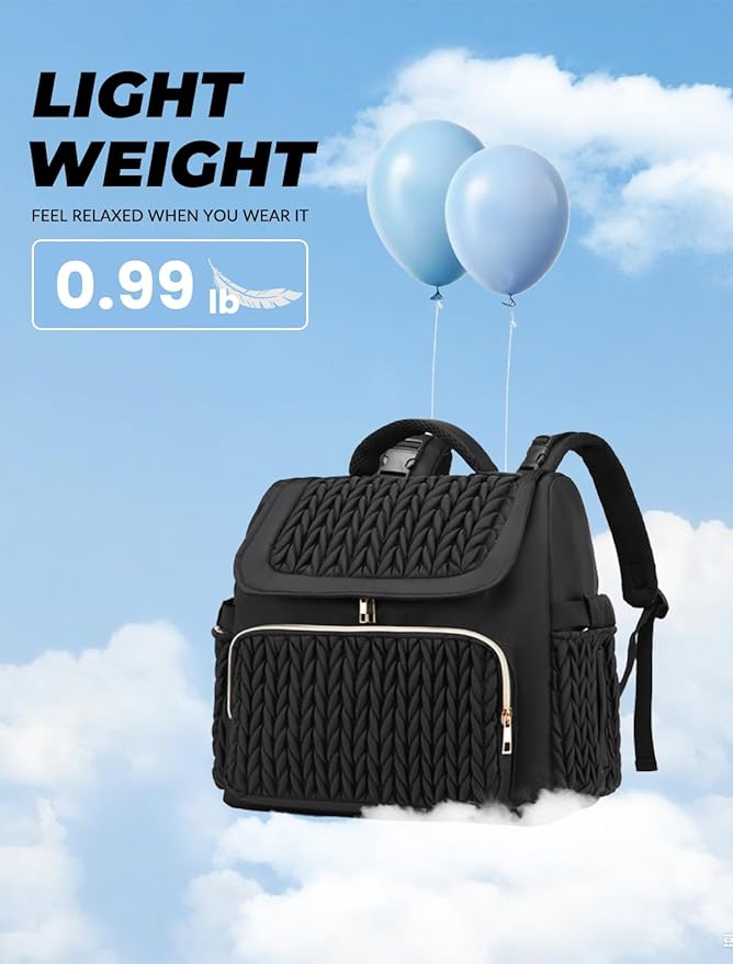 Awanhe Diaper Bag Backpack, Baby Bag with Changing Pad, Travel Waterproof Diaper Bag Tote, Newborn Essentials Must Haves, Luxury baby shower gifts for boys & Girls, Black