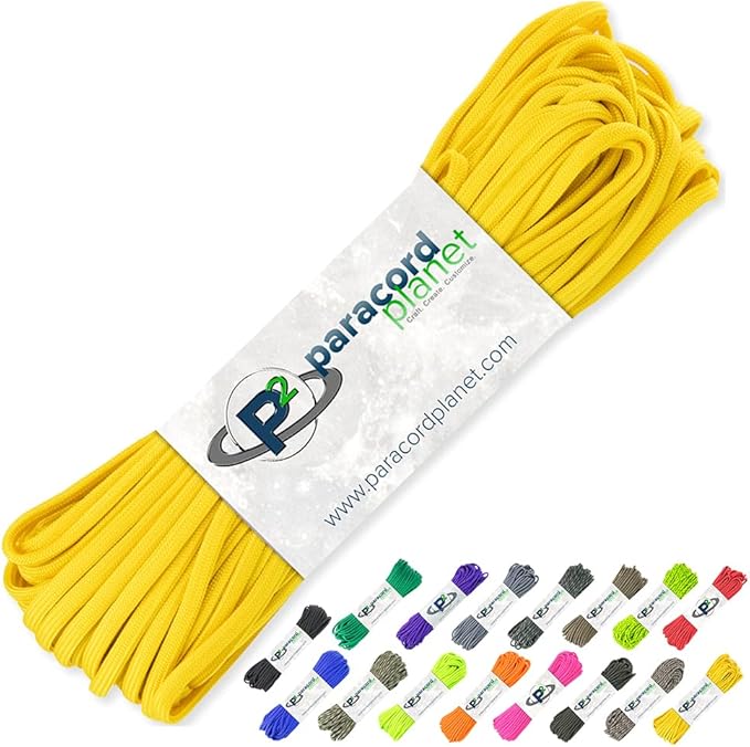 Paracord Planet 100' Hanks Parachute 550 Cord Type III 7 Strand Paracord Top 40 Most Popular Colors