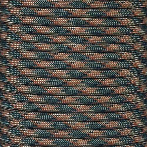 Paracord Planet | Type II Commercial Grade 425 Paracord – 425 LB Tensile Strength W/ 3mm Diameter (Woodland Camo, 100 FT)