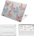 Hard Case for MacBook Pro 16 inch with Touch Bar/Touch ID 2020 2019 Release (Model A2141),Waterproof Plastic Laptop Case Cover Protector & TPU Keyboard Cover,Colorful Butterfly