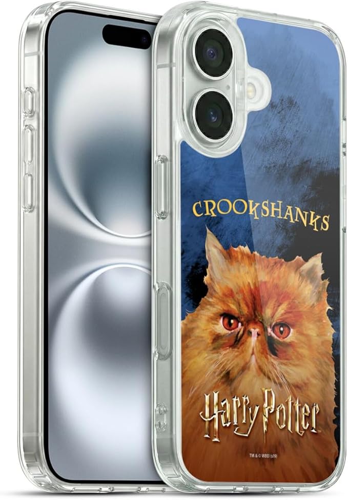 Head Case Designs Officially Licensed Harry Potter Crookshanks Prisoner of Azkaban II Gel Case [Military Grade Protection] Compatible with Apple iPhone 16 and Compatible with MagSafe