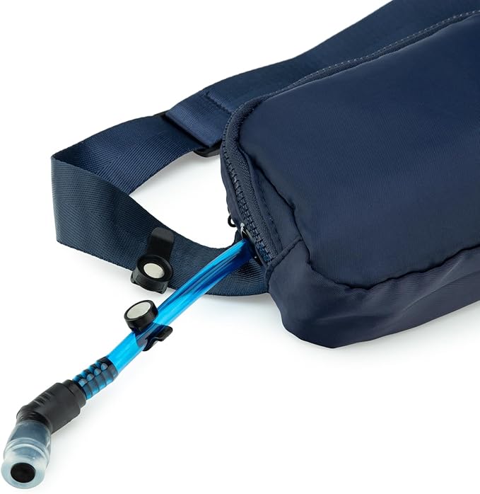 HY-FAN Hydration Cross Body with Bladder, 17oz BPA-Free, Hands-Free Design, Secure Pockets, Ideal for Athletic Outdoor Activities, Travel and More - Blue