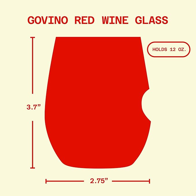 GOVINO Unbreakable Plastic Wine Glasses - Stemless Shatterproof Tritan Glassware, Fancy Cups That Look Like Glass, 16oz, Set of 4