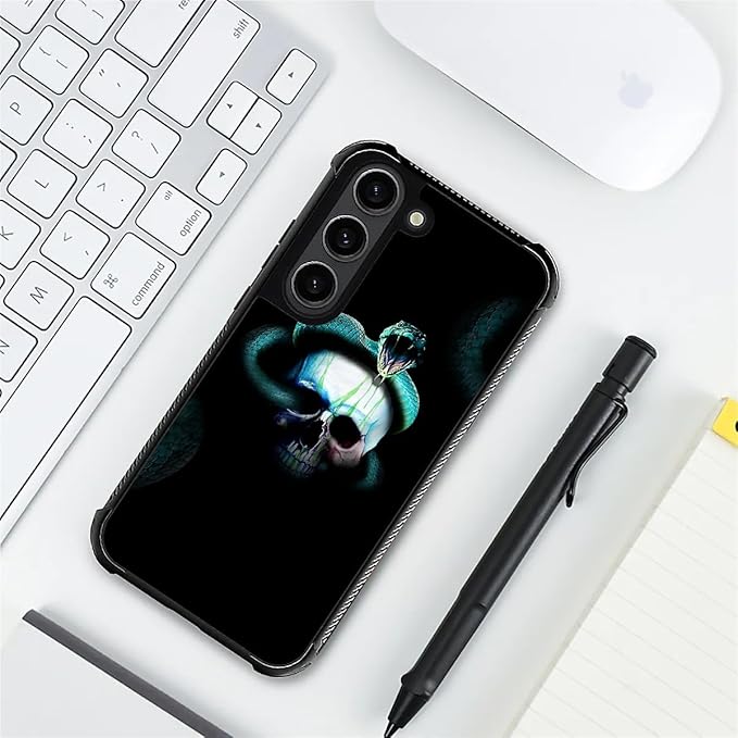for Samsung Galaxy S23 Plus Case, Skeleton Winding Snake Pattern Graphic Design Girl Boy Soft Silicone Hard Acrylic Shock Protection for Samsung Galaxy S23 Plus