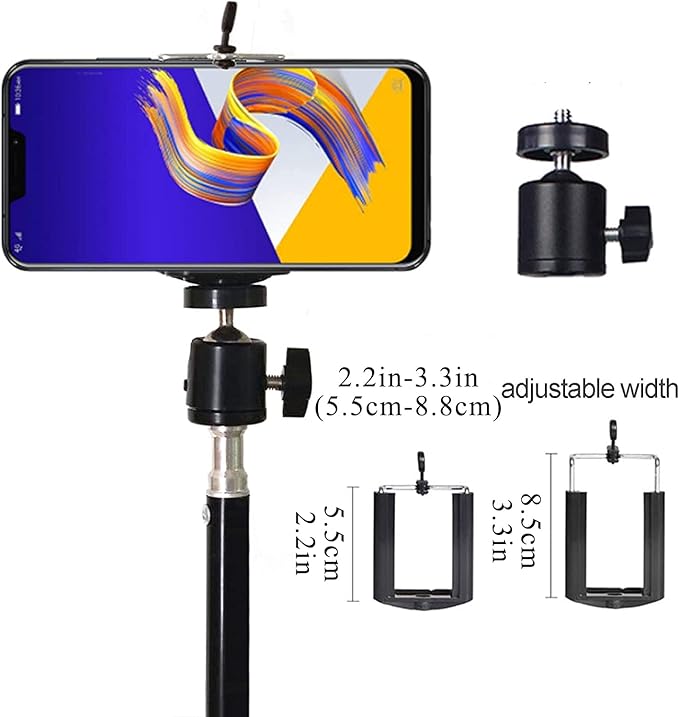 Coret Projector Tripod Stand, Portable Mount Floor Stand, Photography Light Stand, Outdoor Camera Tripod Stand with Ball Head for Projector,Camera, Webcam,Smartphone