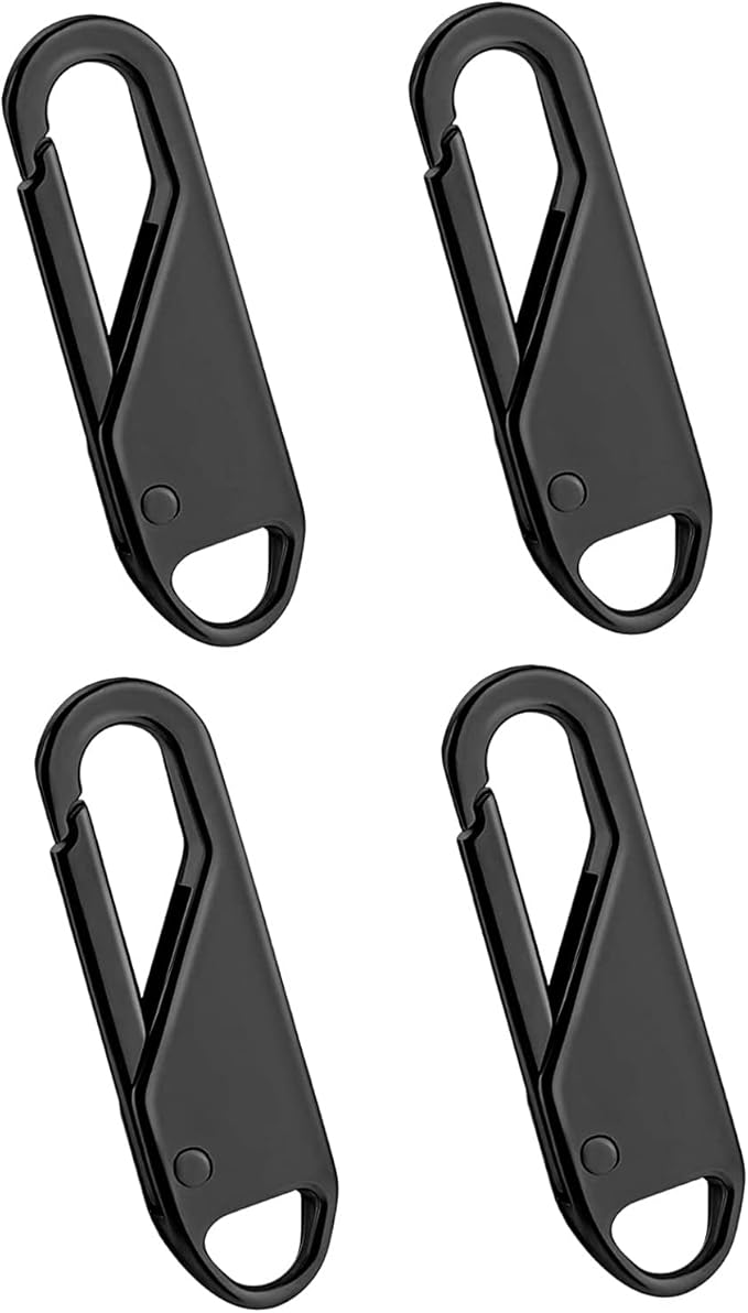 Zipper Pulls, 4PCS Black