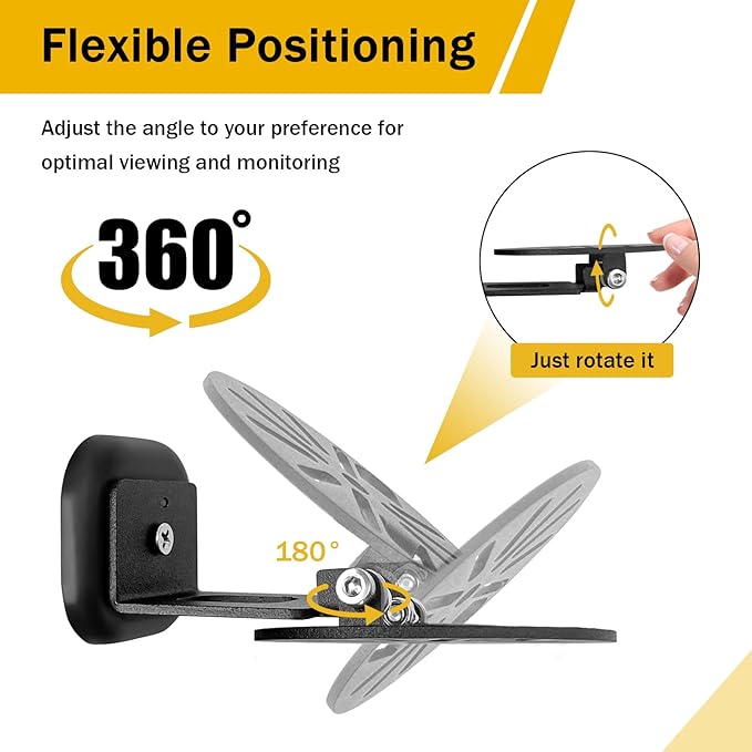 Universal Magnetic Security Camera Mount - 360° Rotation & Tilt -Damage Free Indoor Outdoor Holder fits for Enfy,Tplink,Blink,Wyze,Google Nest,Ring for Metal Surface in Curise,Garage,Carport,Workshop