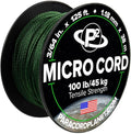 Paracord Planet Micro Paracord – Thin Braided Cord for Crafting, Fishing, and DIY Projects in 125 ft Spools – Forest Green
