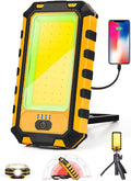 innofox LED Rechargeable Magnetic Work Light 1500Lumens, Hanging Hook 4 Lighting Modes, Job Site Lighting for Car Repairing, Camping, Hunting, and Hurricane(Orange)
