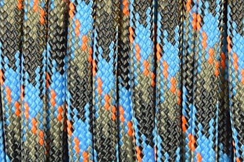 BORED? PARACORD! 550 lb Paracord – Ideal for Crafting, DIY Projects, Camping, Military & Active Outdoors – 300+ Colors – Tactical Parachute Cord Type III – Strong - Survival Camo 100 Feet