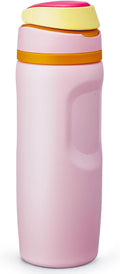 Fijinhom 24 oz Insulated Water Bottle,Stainless Steel Sports Water Bottle with Straw, Double Wall Vacuum Leak Proof, Cold for 24 Hours, BPA Free for Travel, Sport, Outdoor, Pink