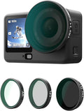 TELESIN Filter Kit for DJI Osmo Action 6 – VND 2–32 Variable ND, CPL UV Lens Filters, Snap-On/HD Optical Glass/Multi-Coated Filters Set, Action 6 Accessories for Travel, Sports & Cinematic Video