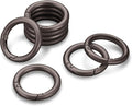 Gkeygo Key Ring Clip, 1 Inch Keychain Rings, 8 Pack Round Carabiner Clip for Keys, Buckle, Bags, Purses - Key Chain Hooks Replacement Keychains Lanyard DIY Crafts, Dark Grey