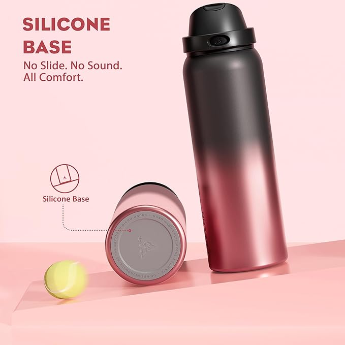 POWCAN 40 oz Stainless Steel Water Bottle: 2-in-1 Push-Button Spout & Quick-Flip Straw Lid, Leakproof, Keep Cold 24Hrs, BPA-Free, Insulated Water Bottle for Sports, School, Travel, Gym, Gift (Queen)