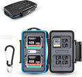JJC 28 Slots Portable Memory Card Case Holder Storage for 8 SD SDHC SDXC Card, 16 Micro SD TF Card and 4 CF Cfast Card, Water-Resistant & Shockproof