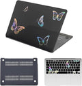 Printed Case for MacBook Air M1 13 inch 2020 2019 2018 Release (Model A2337 A2179 A1932),Aesthetic Hard Shell Case Cover & Keyboard Cover for Laptop Air 13.3",Glitter Butterfly