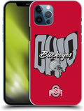 Head Case Designs Officially Licensed Ohio State University Map Football Graphics Hard Back Case Compatible with Apple iPhone 12 / iPhone 12 Pro