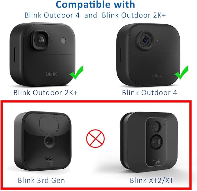 GoHonor All New Blink Outdoor 4th Gen Camera Mounting Brackets,3 Pack Weatherproof Protective Housing and 360 Degree Adjustable with Sync Module Wall Mount (Blink Camera is Not Included)