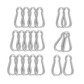 Carabiner, Heavy Duty Galvanized Steel Spring Snap Hook Carabiner Clips with 220LBS Holding Capacity, Ideal for Outdoor, Hammock, Swing and Travel (M5 2Inch, 20PCS)