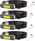 LED headlamp Flashlight 4-Pack Rechargeable Headlight for Running, Camping, Hiking and More Lumens USB, Cycling Fishing ,