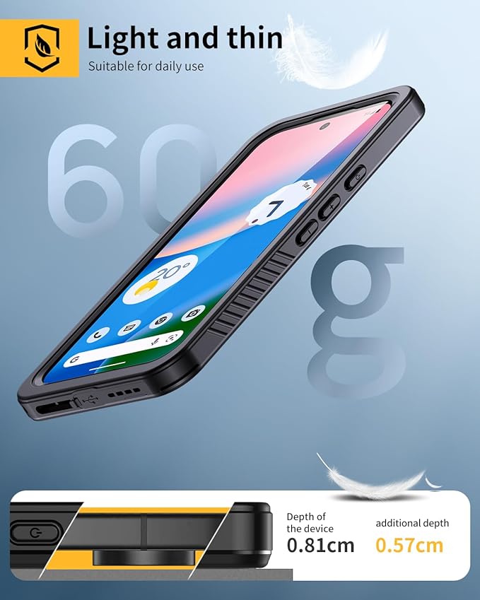 Lanhiem for Pixel 10 Case, IP68 Waterproof Dustproof Shockproof Case with Built-in Screen Protector, Full Body Sealed Protective Cover for Google Pixel 10 6.3 inch (2025) Black