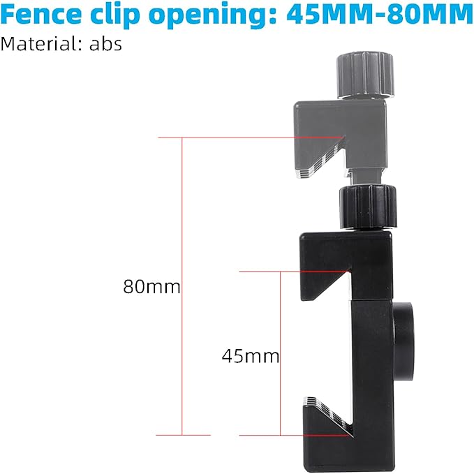 Cell Phone Fence Mount for iPhone, GoPro, Insta360, and Other Action Cameras, Mevo Start for Baseball Softball Tennis Recording, Cameras Net Chain Link Fence Clip Mount Holder