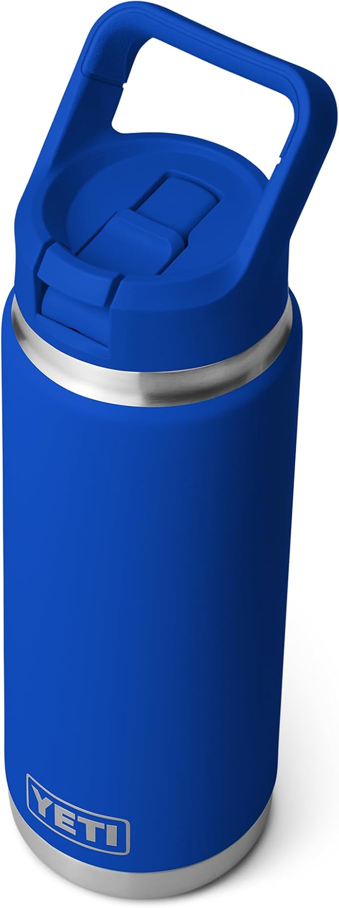 YETI Rambler 26 oz Bottle, Vacuum Insulated, Stainless Steel with Color Matching Straw Cap