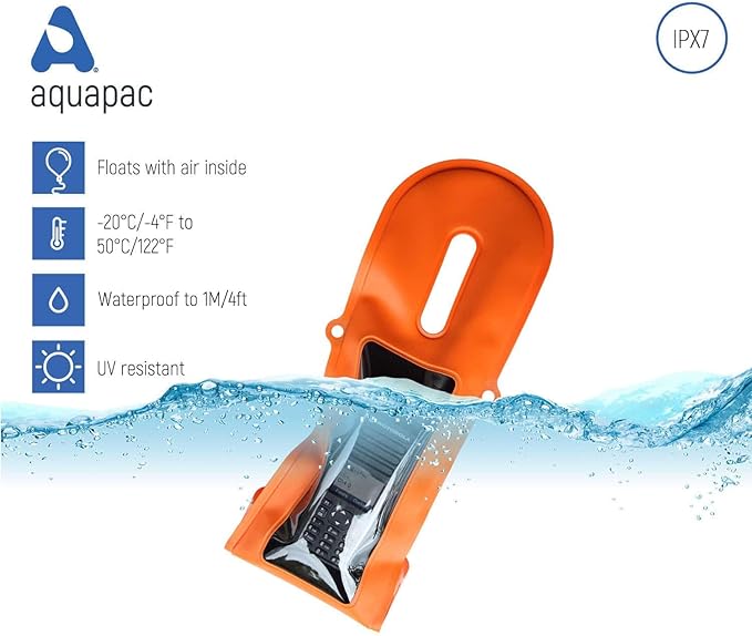 Aquapac Extra Strong Lash Down Case For Pro VHF Waterproof, 2 Way Radio, Shoulder Strap or Adjustable 3 Way Harness, Double Ziplock Closure, 2 Colours, 5 Year Warranty, Professional