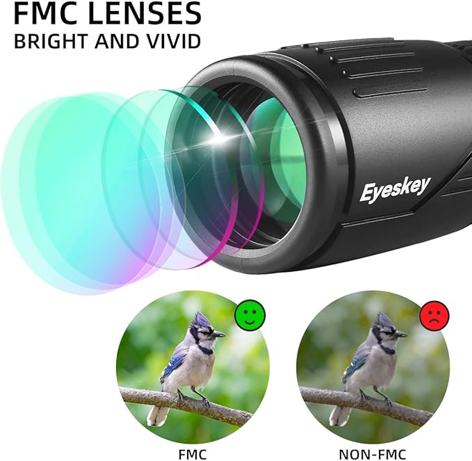 Seeker Pro HD Packet Monocular | Waterproof and Fog-Proof | Optimized Clear Optics | Compact Size Theater Monoculars for Birding Travelling (8-24X42)