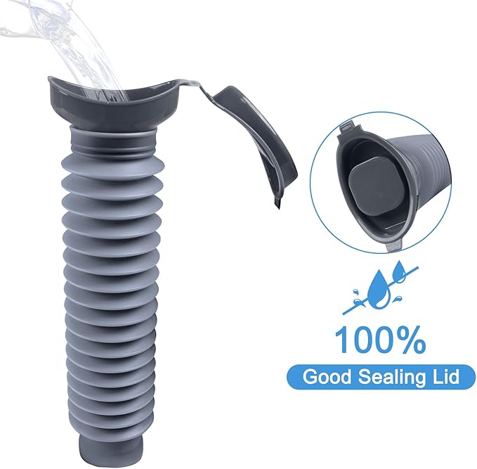 Pee Bottles for Men, Portable Urinal for Men, Collapsible Urine Bottle 750ML, Car Urinals for Men and Women, Emergency Urinal Shrinkable Pocket Toilet for Travel, Camping, Traffic Jam, Road Trips