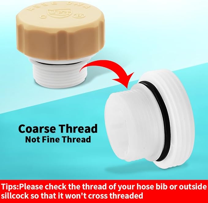 2PCS UPC ASSE 1019-A Repair Kit, Vacuum Breaker Repair Kit, Anti Siphon Valve Replacement, ASSE 1019 Outdoor Hose Bib or Faucet Repair kit with 2PCS 3/4"GHT Hose End Caps