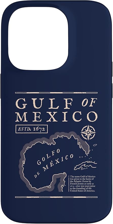 Gulf of Mexico 1672 Historic Map Case for iPhone 14 Pro