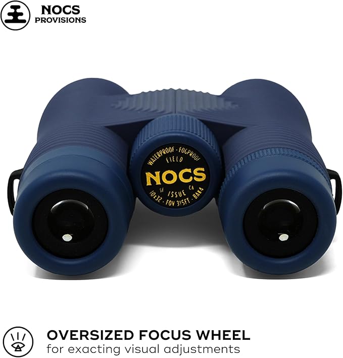 Nocs Provisions Field Issue Compact 10x32 Waterproof Binoculars, Shockproof, Fogproof, 10X Magnification, Bak4 Prism, Multi-Coated Lenses for Adults & Kids, Bird Watching, Hunting & Wildlife Viewing