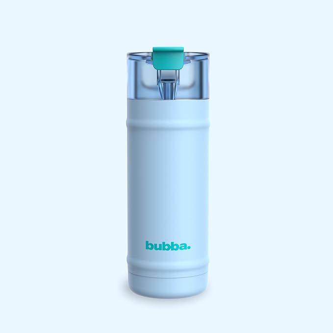 bubba 18 oz Dualsip Insulated Stainless Steel Water Bottle with Straw - Reusable, Leakproof, Lightweight, Dishwasher Safe, Lead-Free and BPA-Free, Daydreamin'