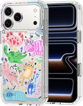 MOSNOVO for iPhone 17 Pro Max Case, Shockproof Military-Grade Protection 6.6ft Drop Tested, Camera Control, Clear Phone Case for iPhone 17 Pro Max, Doodle Cats Design