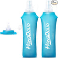 2 Packs Soft Flask, 17oz/500ml TPU Collapsible Soft Water Bottle for Hydration Pack, Running Vest, BPA-Free Folding Water Bottles for Hiking Cycling Climbing Running Outdoor Sports