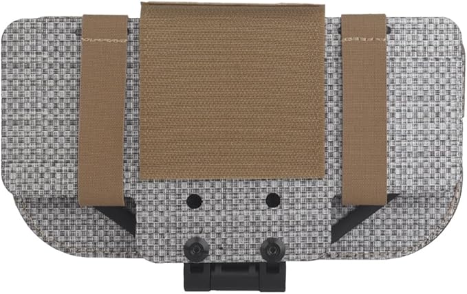 Airsoft Plate Carrier Accessory Molle Phone Mount Outdoor Lightweight Navigation Board for 15Pro, Wide Angle Foldable Phone Holder Chest Rig Hovering Tactical Vest Mount