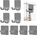 CGBE Razor Holder for Shower, 4 Packs Shaver Holder and Hooks, Self Adhesive Wall Mounts for Bathroom, Damage Free - Grey